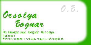 orsolya bognar business card