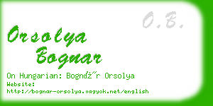 orsolya bognar business card